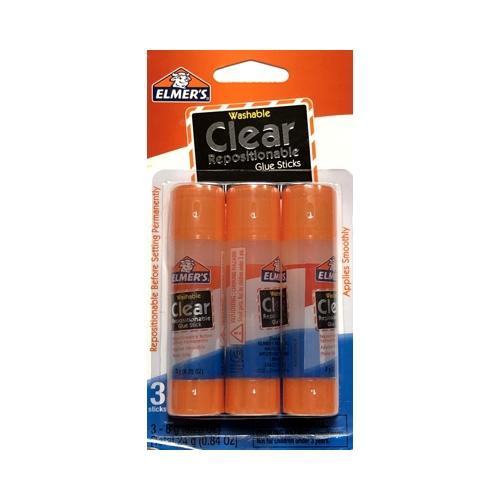 Elmer's E4065 8 Gram Clear Glue Stick 3 Pack
